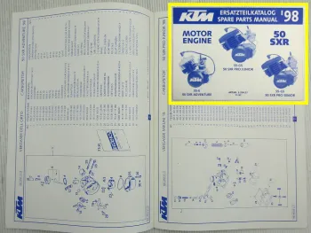 Ersatzteilkatalog KTM 50SXR S5-E S5-GS 1998 Ersatzteilliste Motor Parts List