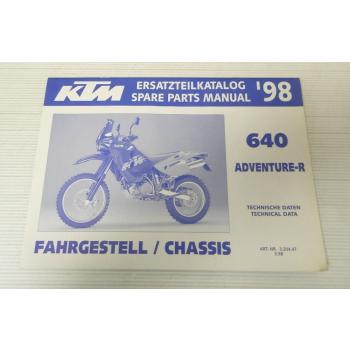 Ersatzteilkatalog KTM 640 Adventure-R 1998 Ersatzteilliste Parts List