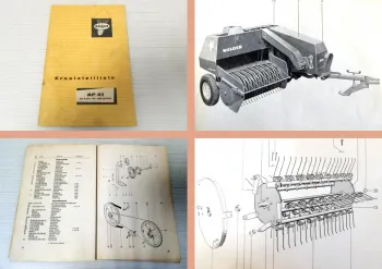 Ersatzteilkatalog Welger AP41 Aufsammelpresse Ersatzteilliste 1969