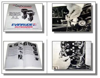 Evinrude Johnson 25 35 PS  EU  3 Zylinder Bootsmotor Werkstatthandbuch 1996
