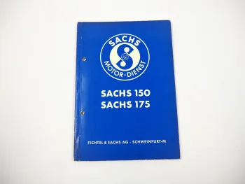 F&S Sachs 150 175 Motor für Motorrad Reparaturanleitung Werkstatthandbuch 1954