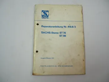 F&S Sachs Stamo ST 76 96 Motor Reparaturanleitung Werkstatthandbuch 1970