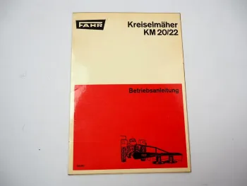 Fahr KM20 KM22 Kreiselmäher Betriebsanleitung 1969