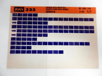 FAI 333 Skid Steer Loader Pala Compatta Catalogo Ricambi Parts Book Microfiche
