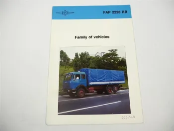 FAP Famos 2228RB LKW Truck Tipper Prospekt Brochure 1988 Beograd Jugoslawien