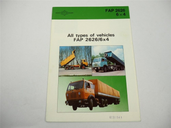 FAP Famos 2626 LKW Truck Tipper Prospekt Brochure 1987 Beograd Jugoslawien