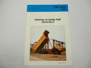 FAP Famos 2632 LKW Truck Tipper Prospekt Brochure 1986 Beograd Jugoslawien