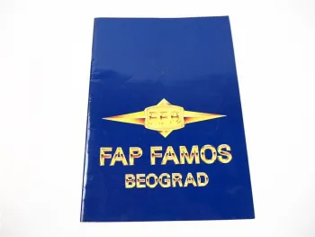 FAP Famos Beograd LKW Trucks Trailer Bus Prospekt Brochure 1987 Jugoslawien