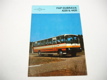 FAP Famos Dubrava 4220 4420 Omnibus Prospekt Brochure 1987 Beograd Jugoslawien