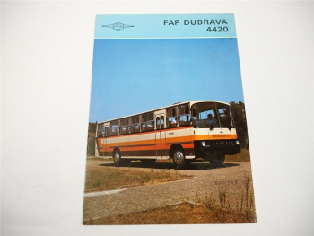 FAP Famos Dubrava 4420 Omnibus Prospekt Brochure 1986 Beograd Jugoslawien