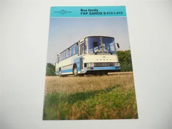 FAP Famos Sanos S 413 415 Omnibus Prospekt Brochure 1987 Beograd Jugoslawien