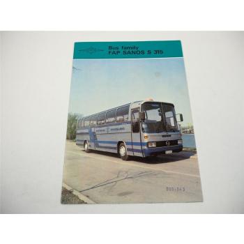 FAP Famos Sanos S315 Omnibus Prospekt Brochure 1987 Beograd Jugoslawien