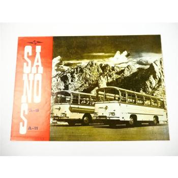 FAP ITV Beograd Jugoslawien Sanos Autobus Omnibus Prospekt Brochure 1960er Jahre