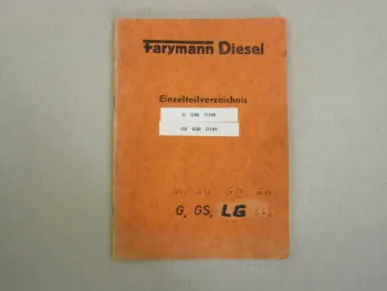 Farymann G30 G40 Dieselmotor Ersatzteilliste