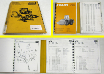 Faun F 1300C Radlader Ersatzteilkatalog Ersatzteilliste Spare Parts List