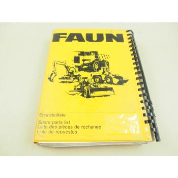 Faun F105 Grader Ersatzteilkatalog Ersatzteilliste Parts List Pieces de rechange