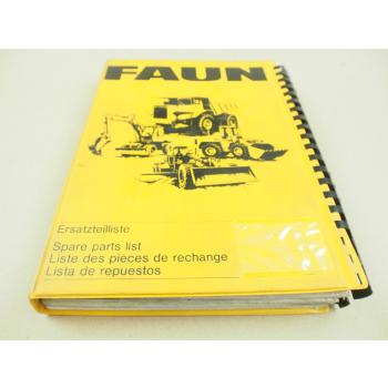 Faun F105 Grader Ersatzteilliste Parts List Pieces rechange wohl um 1979