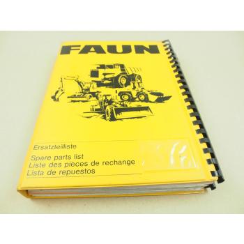 Faun F1110 Radlader Ersatzteilliste Teilekatalog Parts List Pieces rechange 1984
