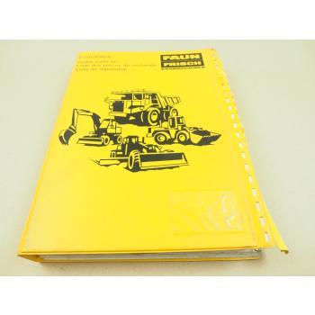 Faun F1300C Radlader Ersatzteilliste Teilekatalog Parts List Pieces rechange 80