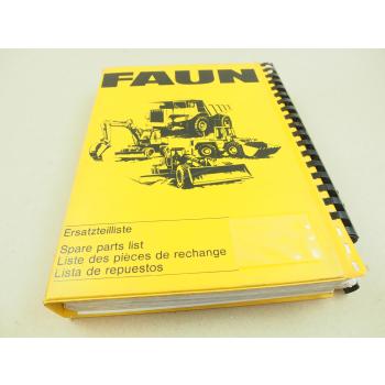 Faun F2000C Lader Ersatzteilliste Ersatzteilkatalog Parts List Pieces rechange