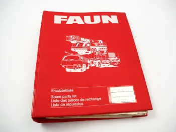 Faun HK 028 Mobilkran Ersatzteilliste Ersatzteilkatalog Spare Parts List