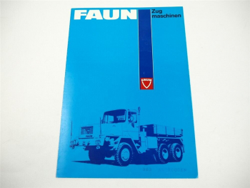 Faun HZ 19 32 34 36 50 46 FS42 Zugmaschinen Sattelzug Prospekt 1975