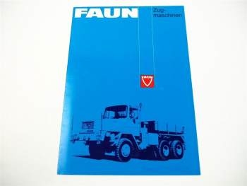 Faun HZ 19 32 36 40 50 70 FS42 Zugmaschinen Sattelzug Prospekt 1978