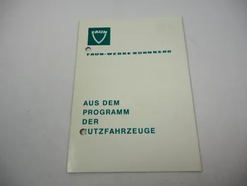 Faun LKW Muldenkipper Saugmaschine Kommunalfahrzeuge Prospekt Programm 50er J.