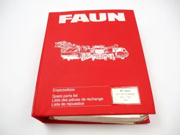 Faun RTF 80-4 Mobilkran Ersatzteilliste Spare Parts List Teil 1 Unterwagen Motor
