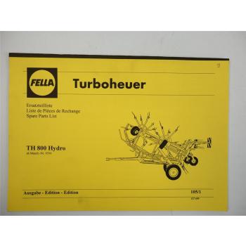 Fella TH800 Hydro Turboheuer Parts List Ersatzteilliste