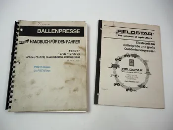 Fendt 1270N 1270S CE Ballenpresse 70x120 Betriebsanleitung Elektronik 2008