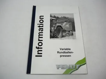 Fendt 2600 2900 V VS Rundballen Presse Produktinformation ca. 2005