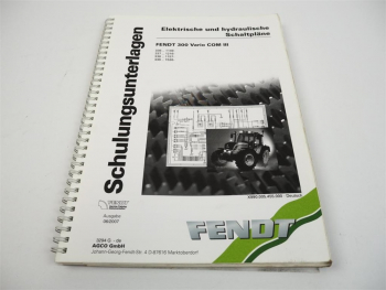 Fendt 309 310 311 312 Vario COM III Schulung Schaltpläne Elektrik Hydraulik 2007