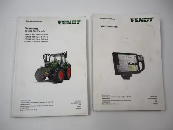 Fendt 310 311 312 313 Vario S4 Profi Betriebsanleitung Wartung Varioterminal