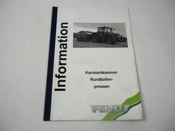 Fendt 3250 S P Rundballen Presse Produktinformation ca. 2005