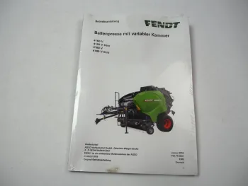 Fendt 4160 4180 V Xtra Rundballen Presse Betriebsanleitung 2018