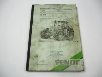 Fendt 815 817 818 Vario Traktor Betriebsanleitung Bedienung Wartung 2002