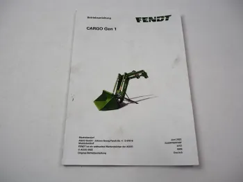 Fendt Cargo Gen1 3X 4X 5X Frontlader Betriebsanleitung Bedienung Wartung 2022