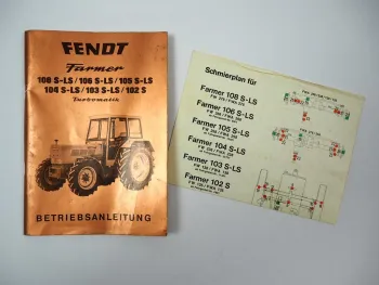 Fendt Farmer 108 106 105 104 103 102 S LS Turbomatik Betriebsanleitung 1978