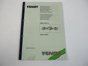 Fendt Farmer 208P 209P DANA 708 -110 Achse Werkstatthandbuch Reparaturanleitung
