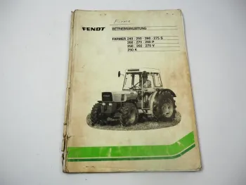 Fendt Farmer 240 250 260 270 275 280 V P S K Betriebsanleitung Bedienung 1989
