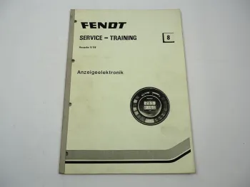 Fendt Farmer Favorit GT Anzeigeelektronik Schulung Service Training 1986