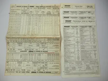 Fendt Favorit 600 610 611 612S LS Turbomatik Anzugswerte Datenblatt Schmierstoffe