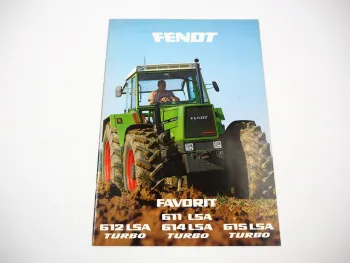 Fendt Favorit 611 612 614 615 LSA Traktor Prospekt mit technischen Daten ca. 1984