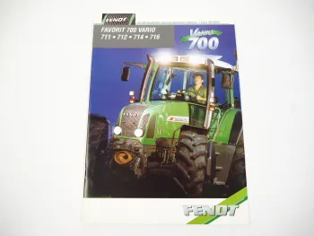 Fendt Favorit 700 Vario 711 712 714 716 Traktor Prospekt 1999