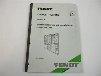 Fendt Favorit 816 818 822 824 Komfortbetätigung Lastschaltung Werkstatthandbuch