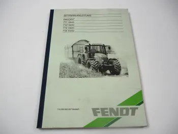 Fendt Favorit Vario 711 712 714 716 Betriebsanleitung Bedienung Wartung 2001