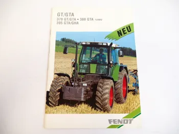 Fendt GT GTA GHA 370 380 395 Traktor Geräteträger 75 bis 120 PS Prospekt 1998