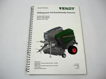 Fendt Rotana 130F Classic Master Xtra Ballenpresse Betriebsanleitung 2018