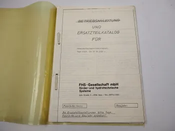 Fenwick JGAPL 155 TT 85 SDGP1 Gabelstapler Treibgas Ersatzteilliste 1976
